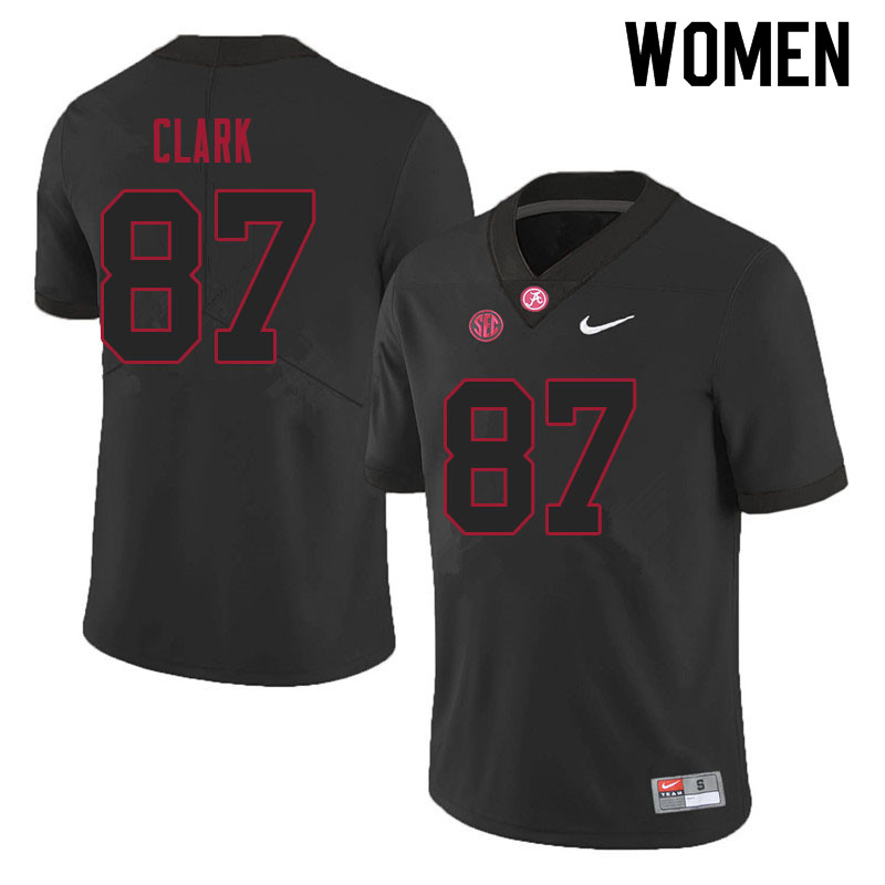 Alabama Crimson Tide Women's Caden Clark #87 Black NCAA Nike Authentic Stitched 2021 College Football Jersey VL16U25BU